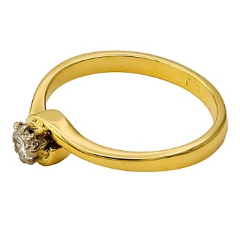 18ct gold Diamond solitaire Ring size M